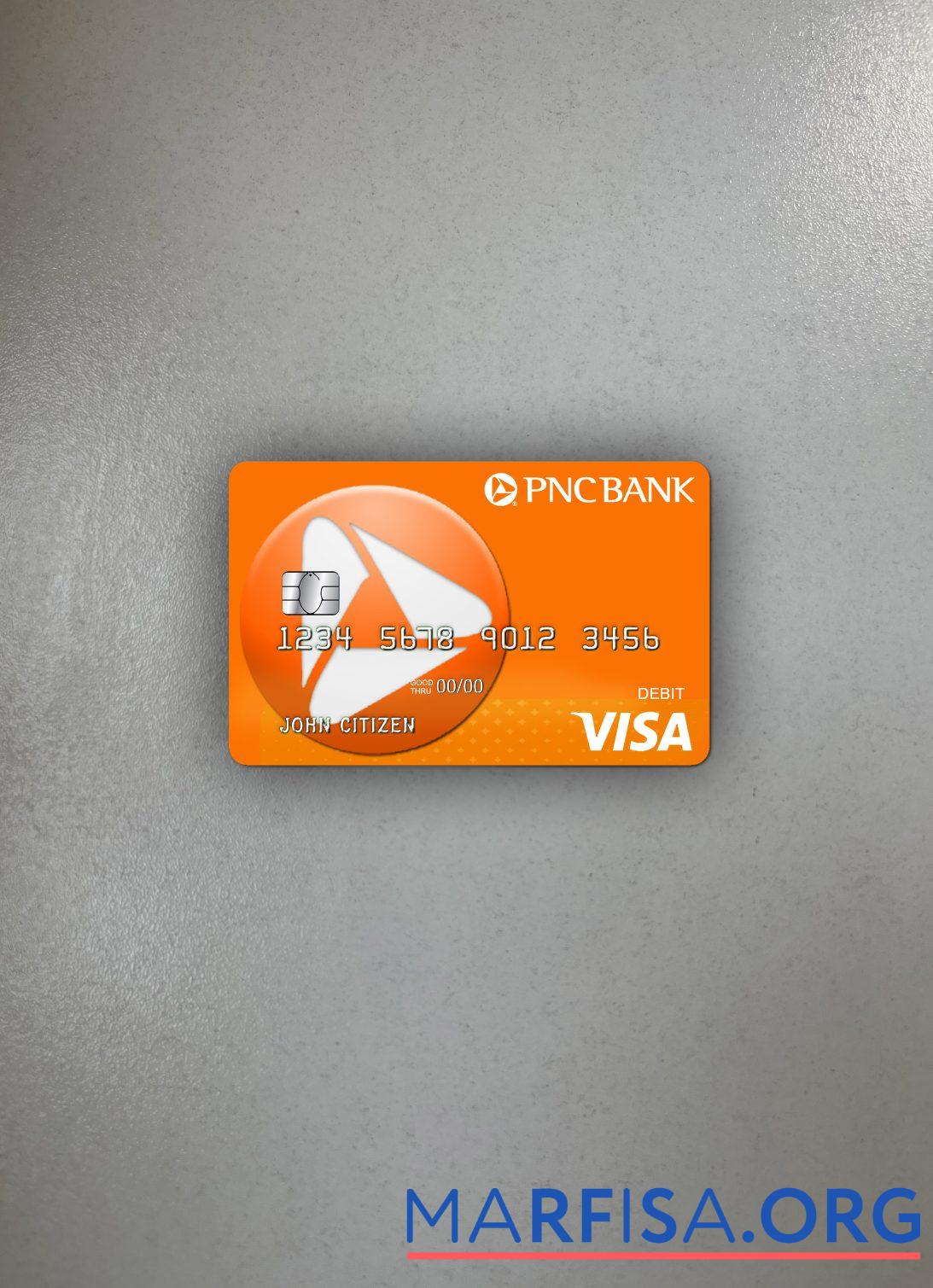 Realistic USA PNC bank Visa Debit card photolook front sample